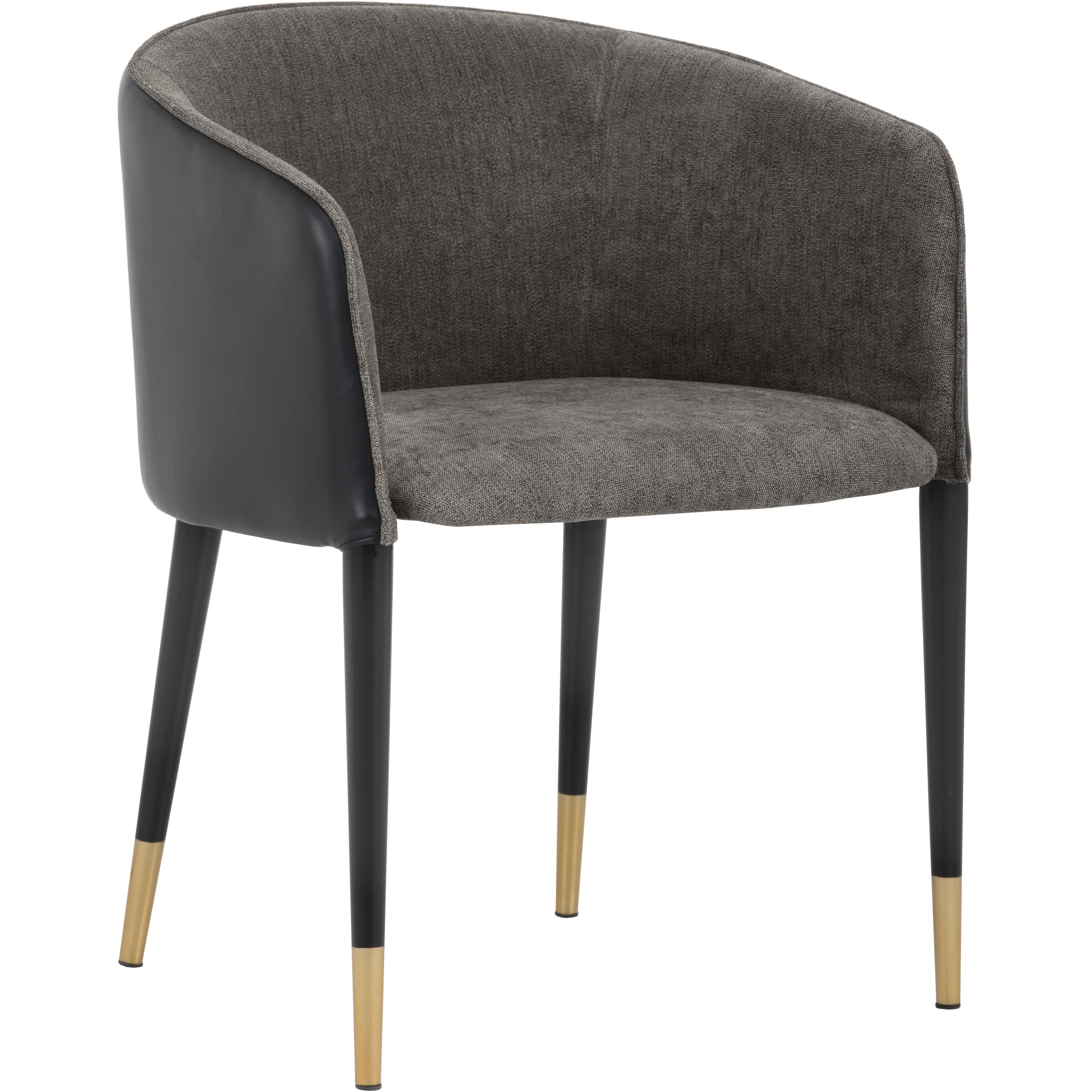 Asher Sparrow Grey / Napa Black Dining Armchair